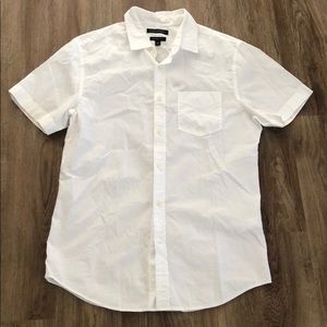 NWT Banana republic ss white stripe button up